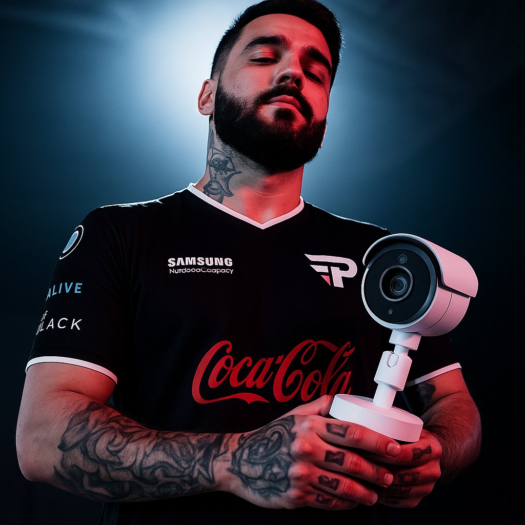 ele finalmente achou a câmera...