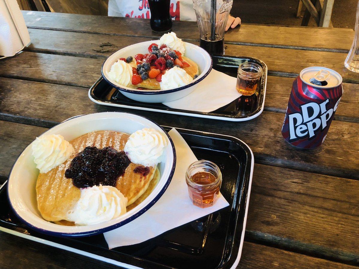 Eating my body weight in ribs, pit beans, mac &amp; cheese, slaw and pancakes at Inkie’s Smokehouse.