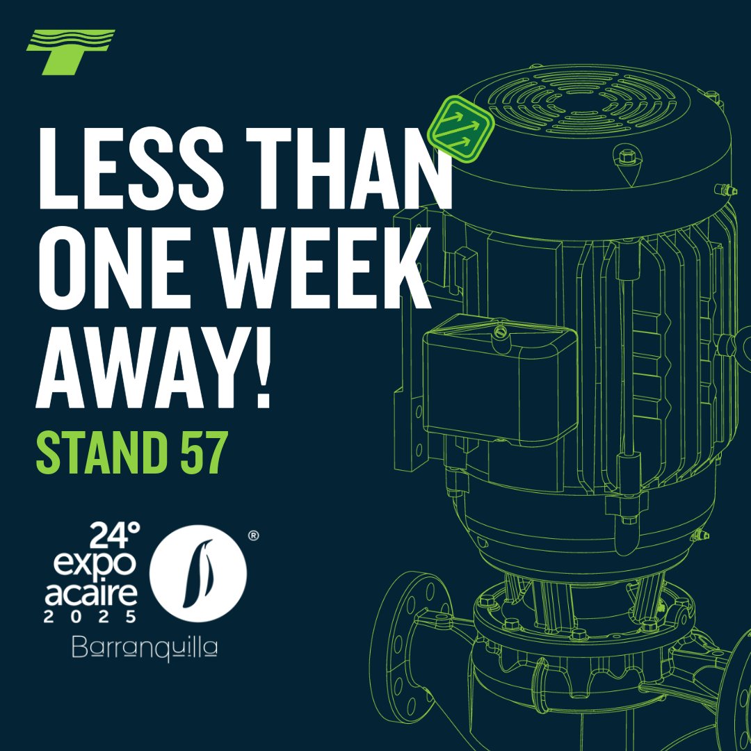 TacoComfort's tweet image. Less than a week to go!

Join Taco at EXPOACAIRE, Aug 13-15, Stand #57. SKS SelfSensing Pumps = smarter balancing, system protection &amp;amp; energy savings from your partner for peace of mind.

#EXPOACAIRE2025 #TacoSupportsTrades #WaterDrivenSolutions