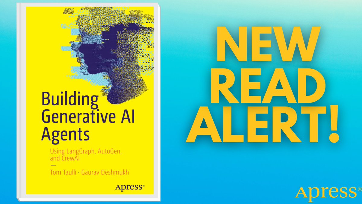 🤖 #AIagents can now:

✅ Run test suites
✅ Search docs
✅ Write software
✅ Investigate cyber threats
✅ Handle customer support

Want to build one? Start now with guidance from authors <a href="/ttaulli/">tom taulli</a> &amp; <a href="/gkd711/">Gaurav Deshmukh</a>.

#LangChain #AutoGen #CrewAI #GenerativeAI 

🔗 ow.ly/lUNh50Wubic
