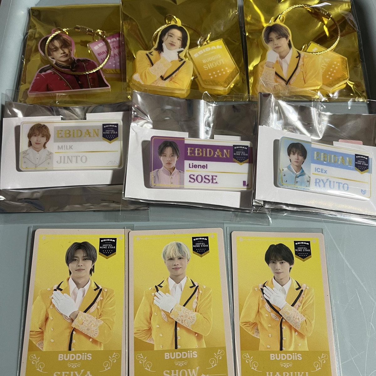 EBiDAN THE LIVE 2025 HOTEL NINE STARエビライ グッズ 交換 

譲▷▶︎画像参照

求▷▶︎山中柔太朗 カード＞TAKUYA
          異種交換可能

8/15 16 or郵送

超特急 M!LK BUDDiiS Lienel ICEx