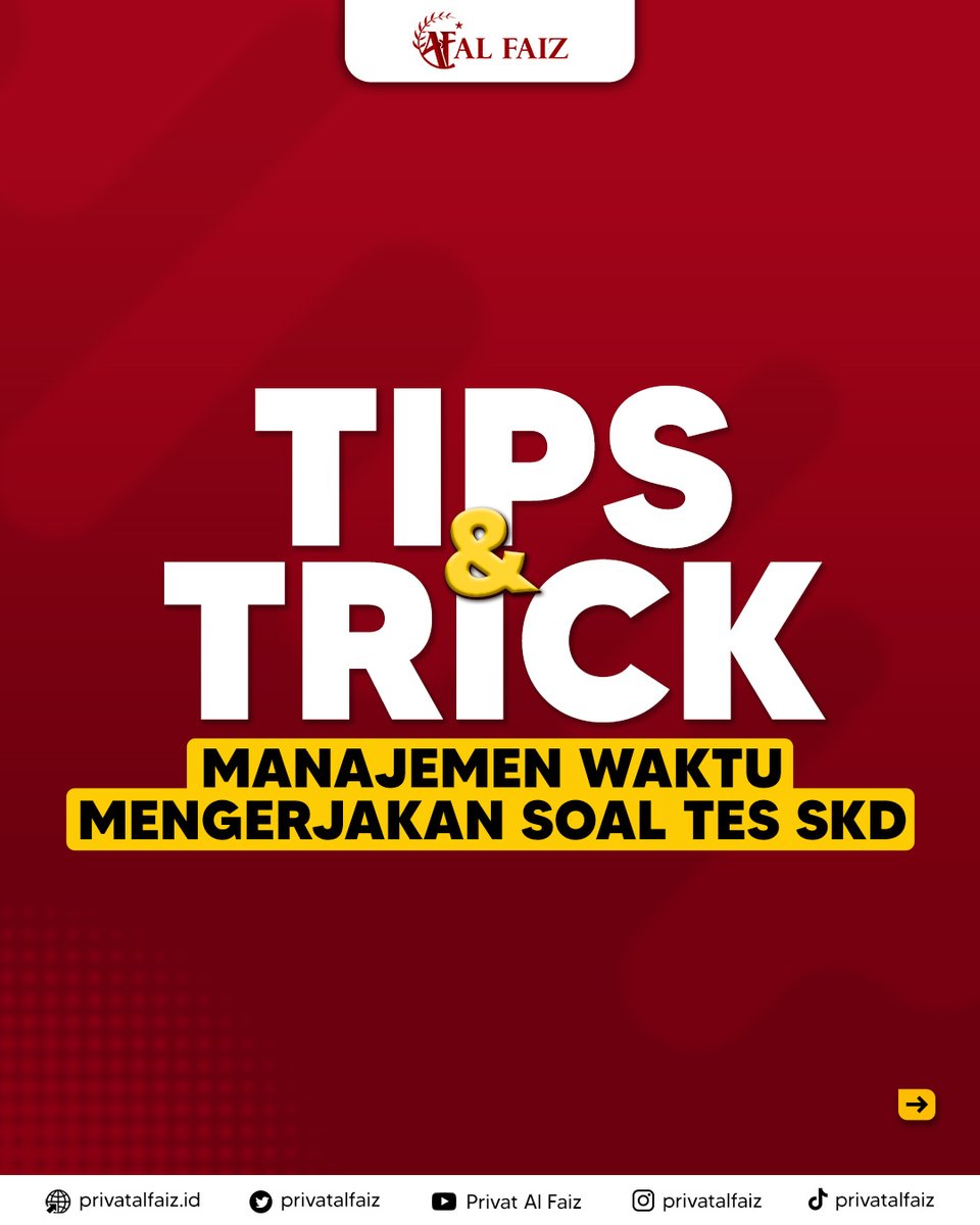 Privatalfaiz's tweet image. Ini dia tipsnya manajemen waktu biar ngerjain SKD makin maksimal
Latih dari sekarang, biar ujian nanti lebih tenang dan terarah!✨

#skd #kedinasan #asn #casn #twk #tiu #TKP