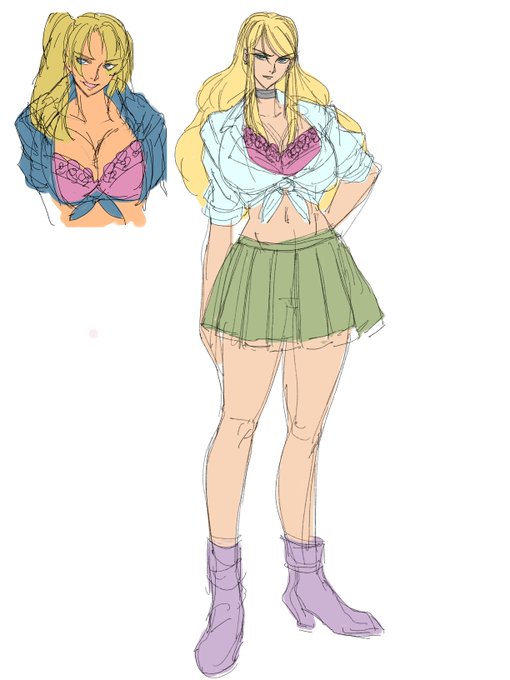 ギャルロボ娘さんのイメージ固めを兼ねて描いたものです