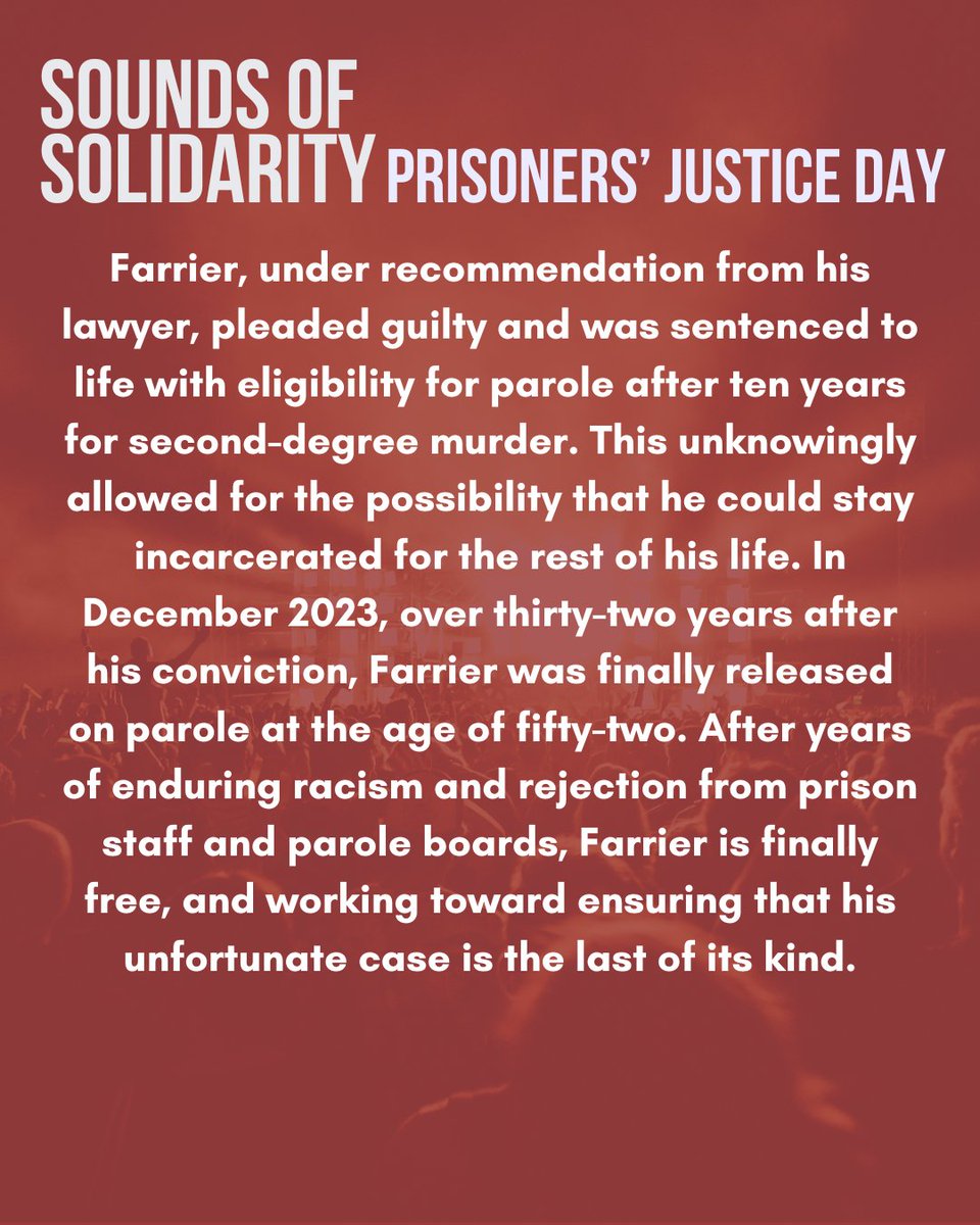 We are thrilled to introduce Renford Farrier, the second speaker (and MC) for this evening’s “Sounds of Solidarity” fundraiser show for Prisoners’ Justice Day at The Seahorse!
Renford Farrier is a man of Jamaican descent born to a single mother in Jamaica who immigrated to