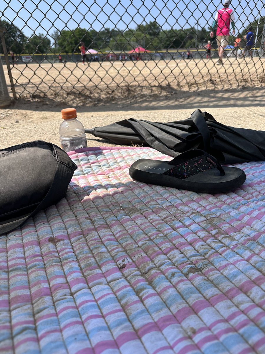 Last day of our last tourney for the season.  The girls are all staying together, and will play on the new p/t travel team.  I’m beyond excited to see these girls grow. Let’s how it’s not as dusty as yesterday. Beach or softball? 🤣