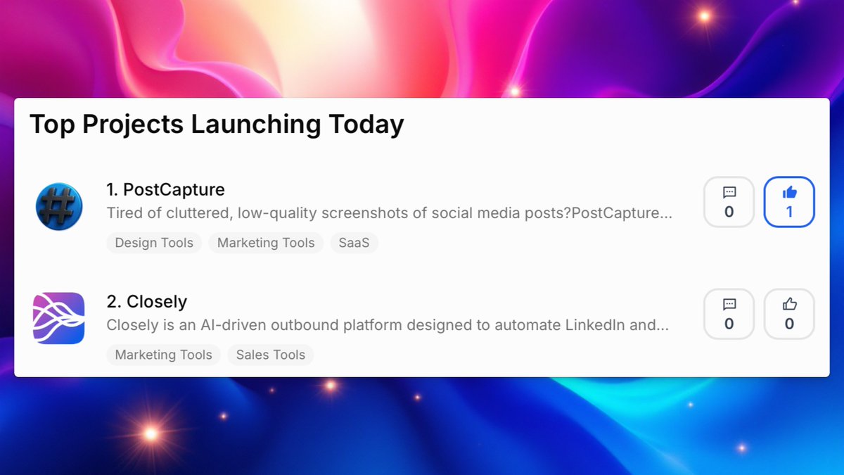 PostCapture is live on <a href="/open_launch_/">Open-Launch</a>

Appreciate any support :))