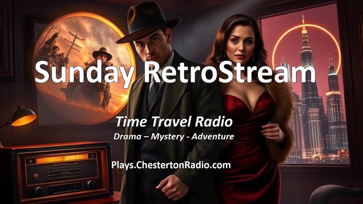The Sunday RetroStream! Broadcasting LIVE from the archives of <a href="/ChestertonRadio/">Chesterton Radio Theatre</a> we’re spinning up the best of the Golden Age of Radio: classic dramas, vintage sci-fi, mystery noir, literary masterpieces, and the unforgettable insights of G.K. Chesterton.
youtube.com/live/trHsaEzC1…