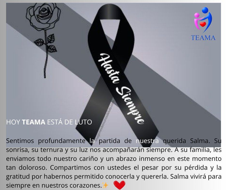 Todo nuestro apoyo a sus familiares de todas las familias de TEAMA 🩷💙💛💚♥️