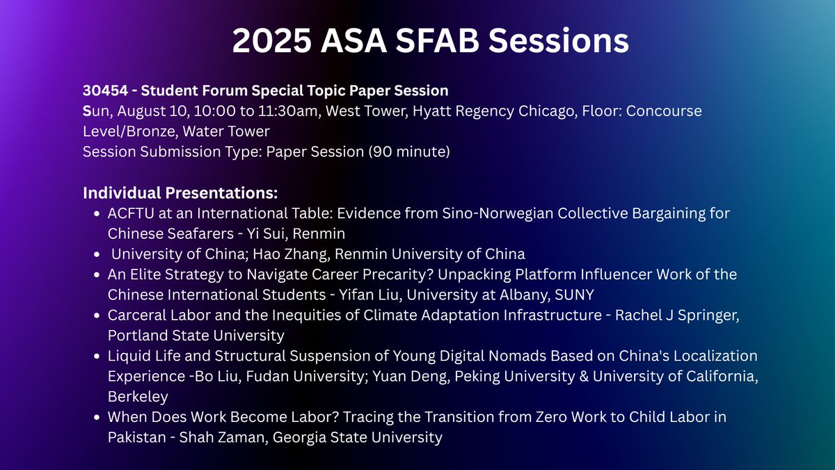 ASA Student Forum tweet media