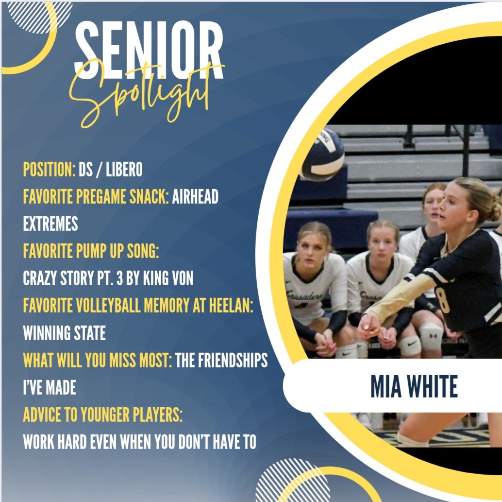 Tomorrow is the day, so we highlight our final senior for the 2025 season! 

Mia White! 💙