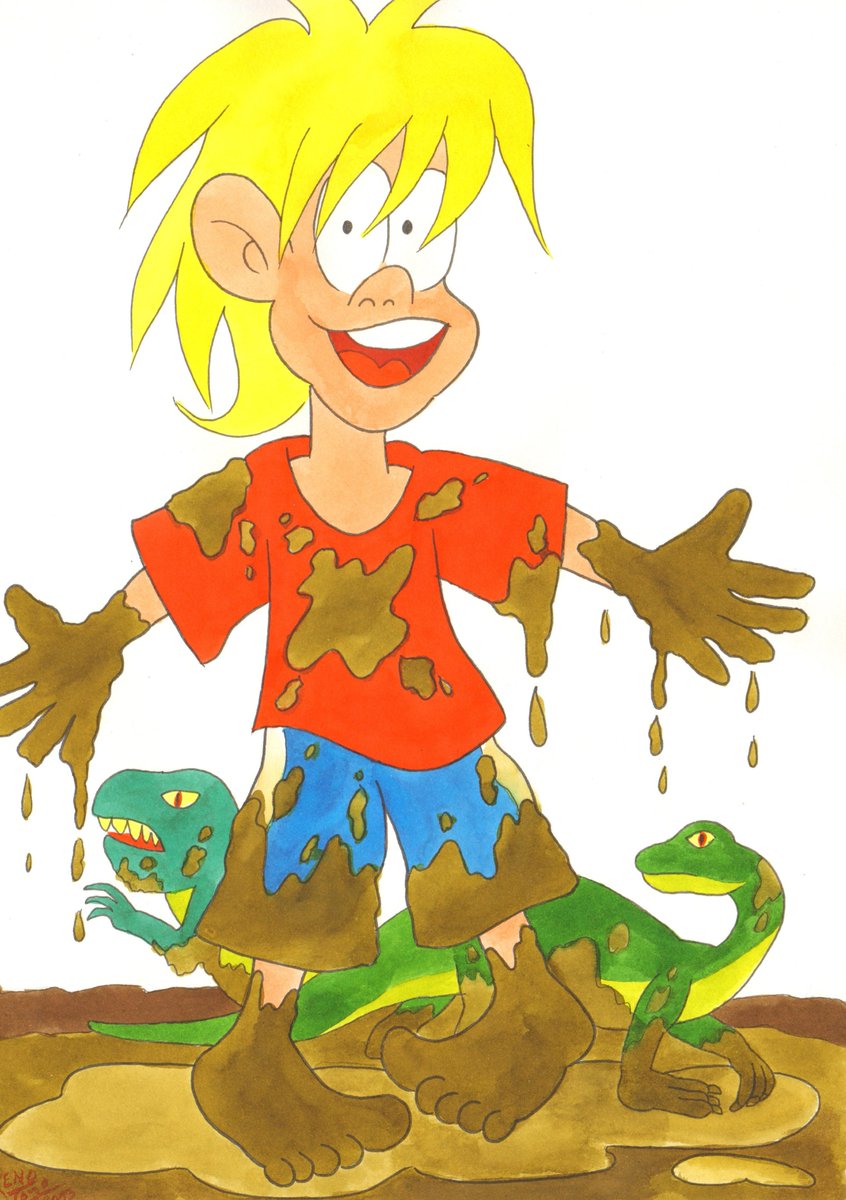 Das ist alles echt too Matsch! Dinos außer Rand und Band und Skip vergisst völlig, dass er ja das neue T-Shirt anhat, das er nicht schmutzig machen darf. Aber, was soll´s? Ein echter Dinoranger lässt sich von ein bisschen Matsch nicht die Laune verderben! #DinoSumpf #Cartoon