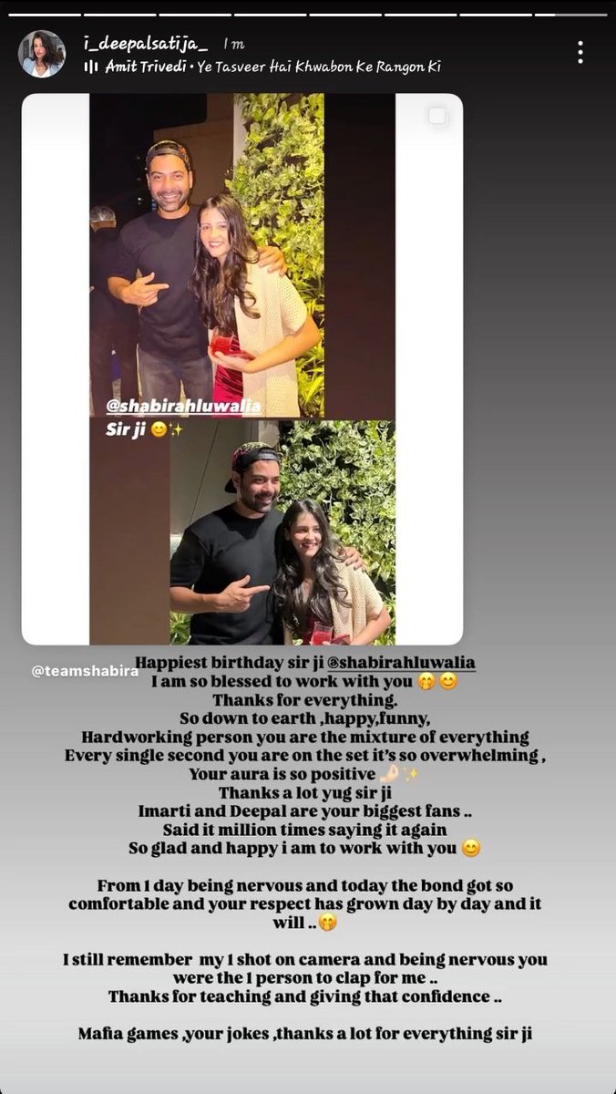 Deepal birthday for shabir 
HAPPY SHABZ DAY 
#Shabirthday2025 #ShabirAhluwalia