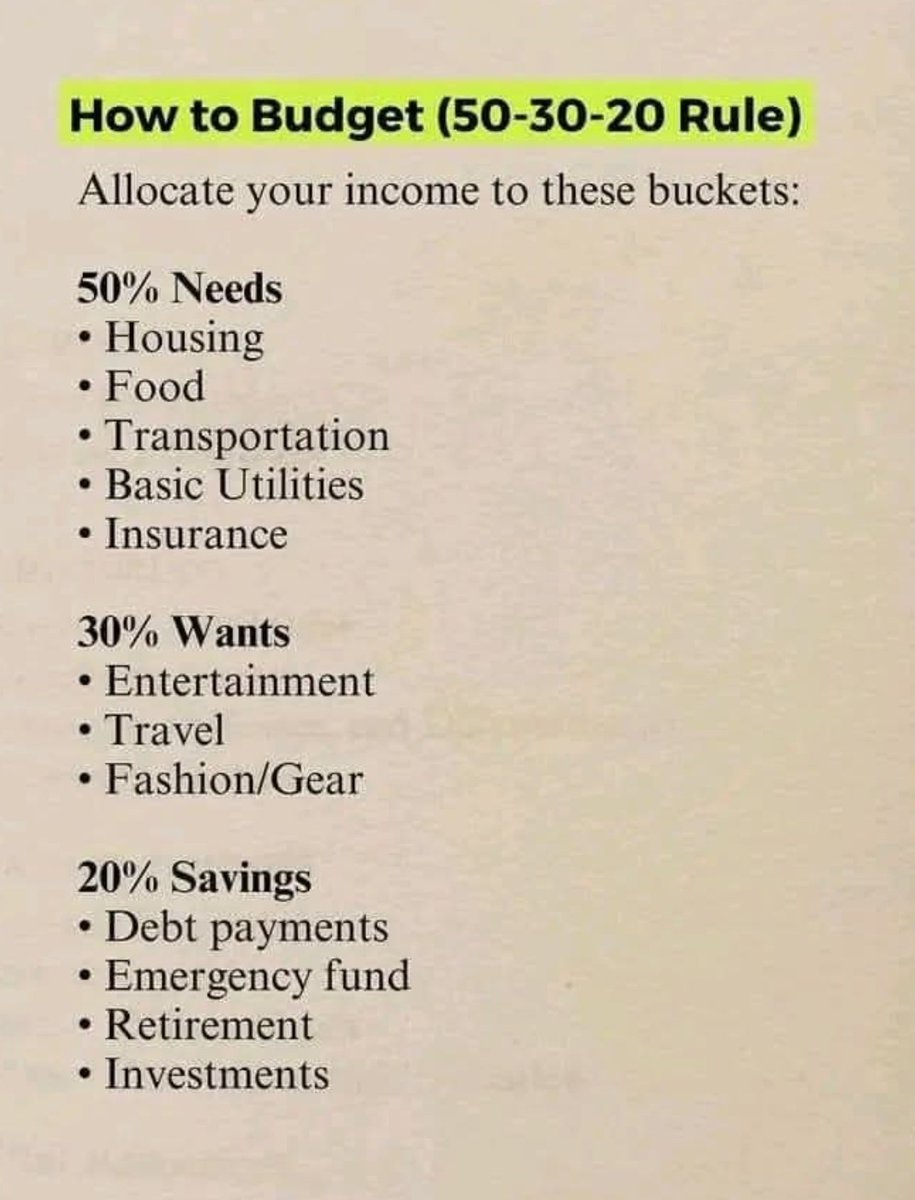 AspirantsBooks's tweet image. 50-30-20 Rule

#Rules #Budget #needs