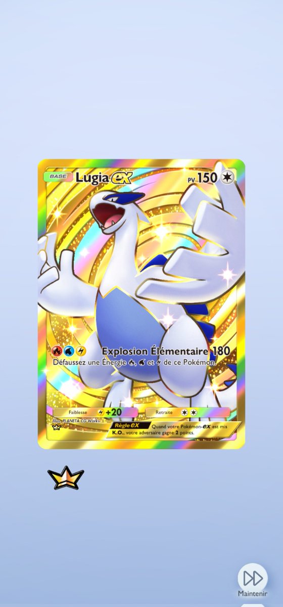 AlavinCamille's tweet photo. 2ème Lugia Gold 🔥
#PokemonTCGPocket https://t.co/r5vf1IkjzV
