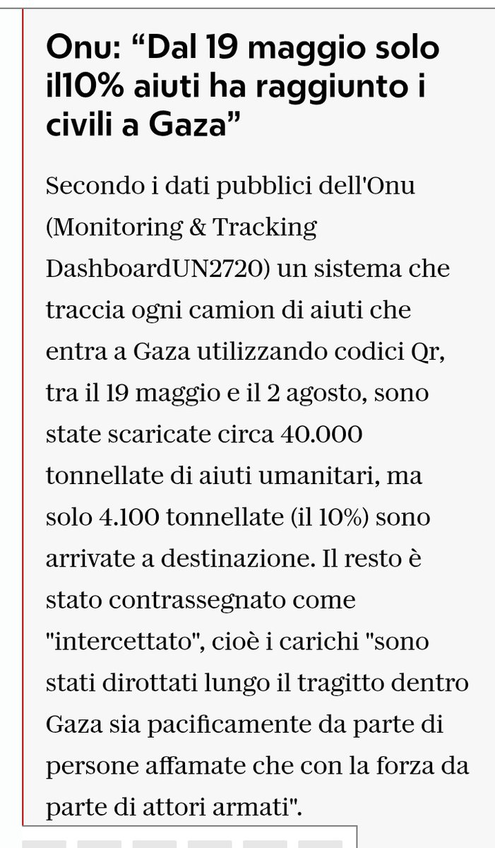 Il 90 % degli aiuti arrivati a Gaza vengono "INTERCETTATTI". 
Sarà per questo che i "CIVILI" armati sembrano così ben nutriti.

#Gaza #GazaStarving