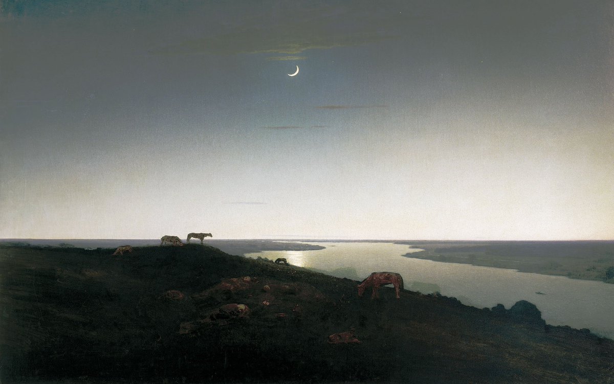 ukr_arthistory's tweet photo. Today is the day of the Ukrainian Air Forces. Thank you for protecting our sky during nights and days. @KpsZSU 

Both beautiful and peaceful artworks are landscapes of Dnipro by Arkhyp Kuindzhi. https://t.co/52niL19tsW