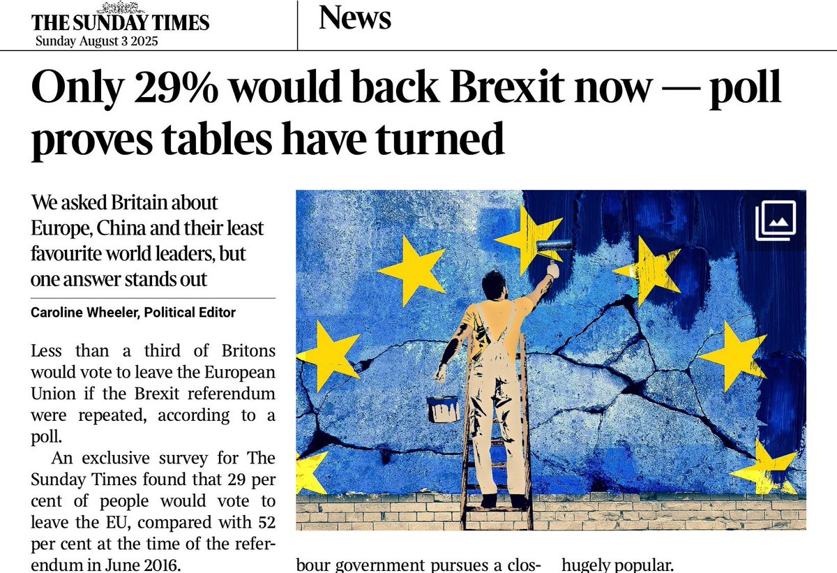 Only 29% of people in Britain would back Brexit now. And yet every nationwide political party is pro-Brexit. You’d think one of them would be able to spot an opportunity.