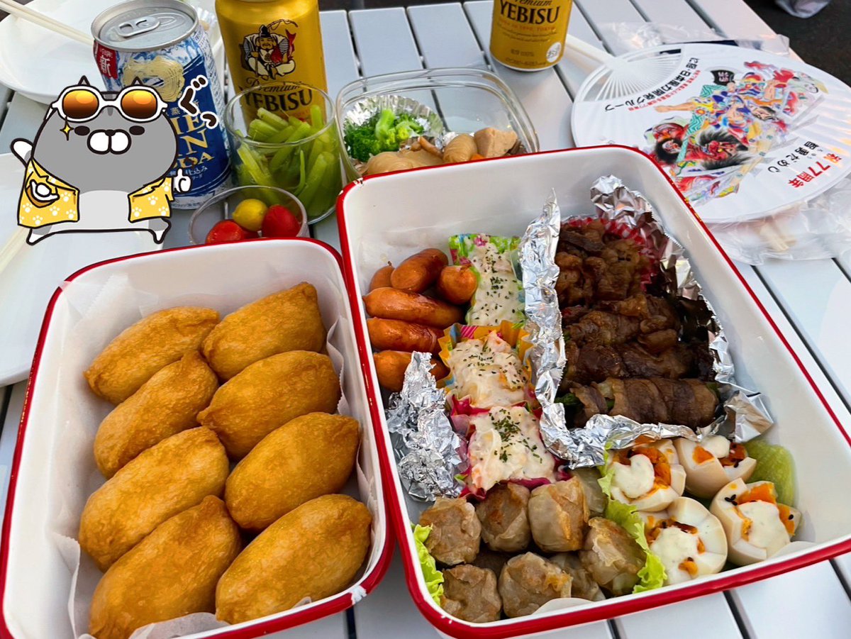 ねぶた祭2日目！今日のお弁当は時間がなかったので少し控えめにしました！