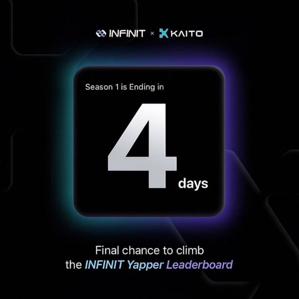 Gm CT

It’s officially 4 days before we get to the end of the <a href="/Infinit_Labs/">INFINIT</a> campaign. 

To be honest, the competition is getting stronger and stronger daily. 

I’m still waiting for news about the INFINIT V2 because that’s what I’m most excited about. 

As a Defi user, you