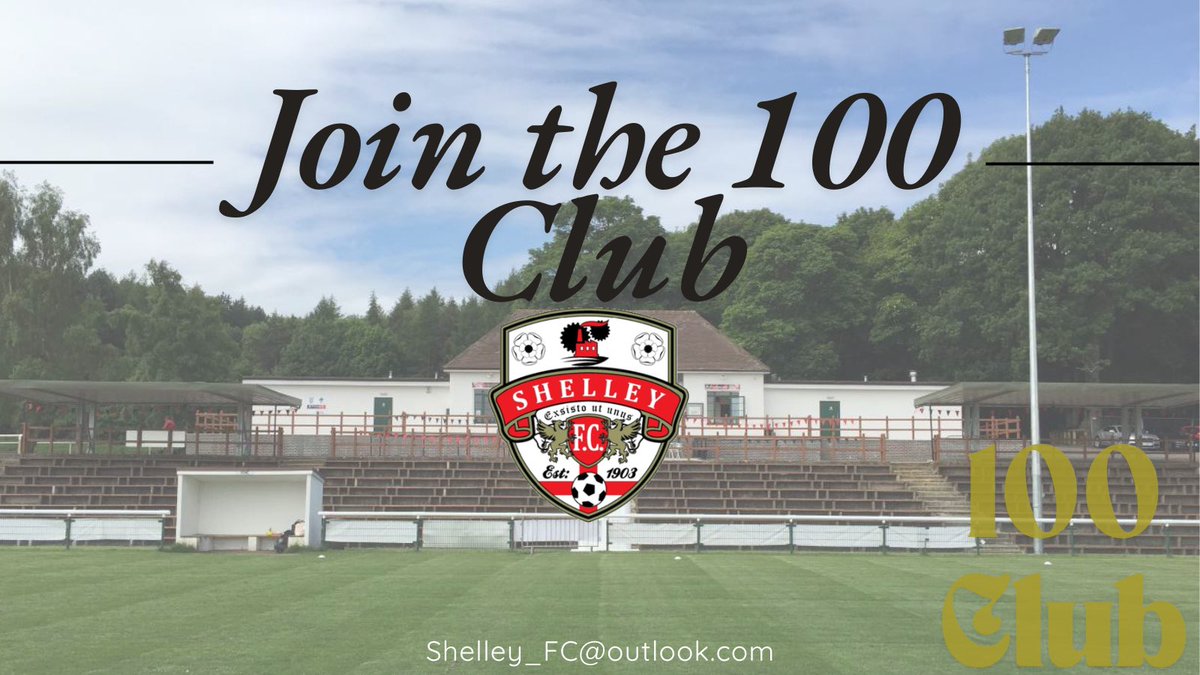 🎉 Join the Shelley 100 Club! Just £5/month per number for the season. 🎟️ Drawn on the 2nd of each month - 4 winners every time! 🏆 

📩 Email Shelley_FC@outlook.com to see what numbers are still available. Support the club &amp; win big! ❤️🖤🤍 #ShelleyCFC #100Club
