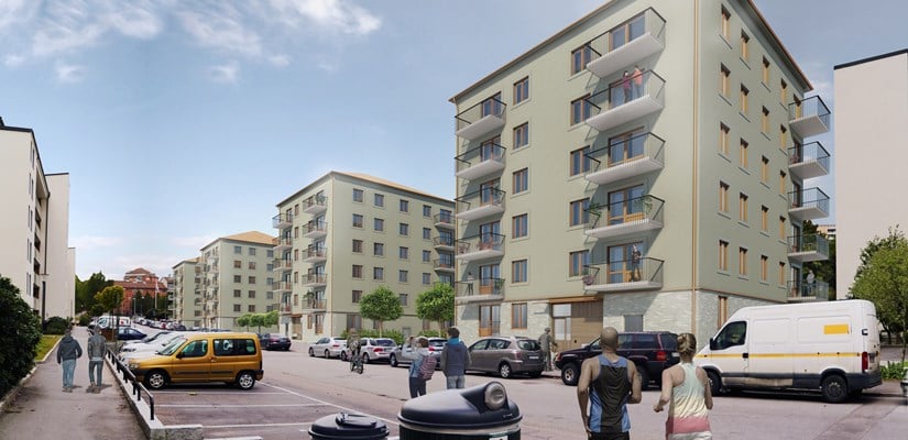 Даведаўся, што ў такіх вось дамах Швецыі да нядаўняга часу былі смеццеправоды. Пасля левыя забаранілі.