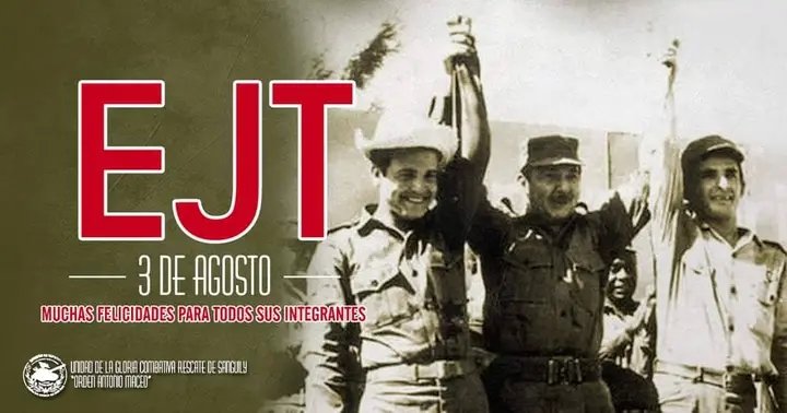 El Ejército Juvenil del Trabajo será por siempre, un ejemplo para las presentes y futuras generaciones de cubanos. 
Hoy felicitamos a todos sus integrantes, en el 52 aniversario de su fundación. #IzquierdaLatina #Cuba #CorazónRojo <a href="/DeZurdaTeam_/">DeZurdaTeam 📳</a> .