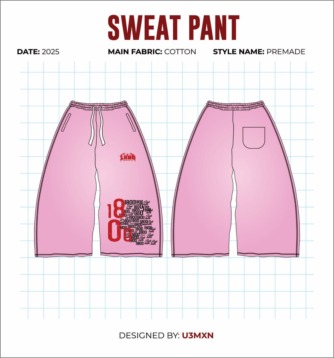 Sweat pant Design for @1800 🧑🏻‍🍳