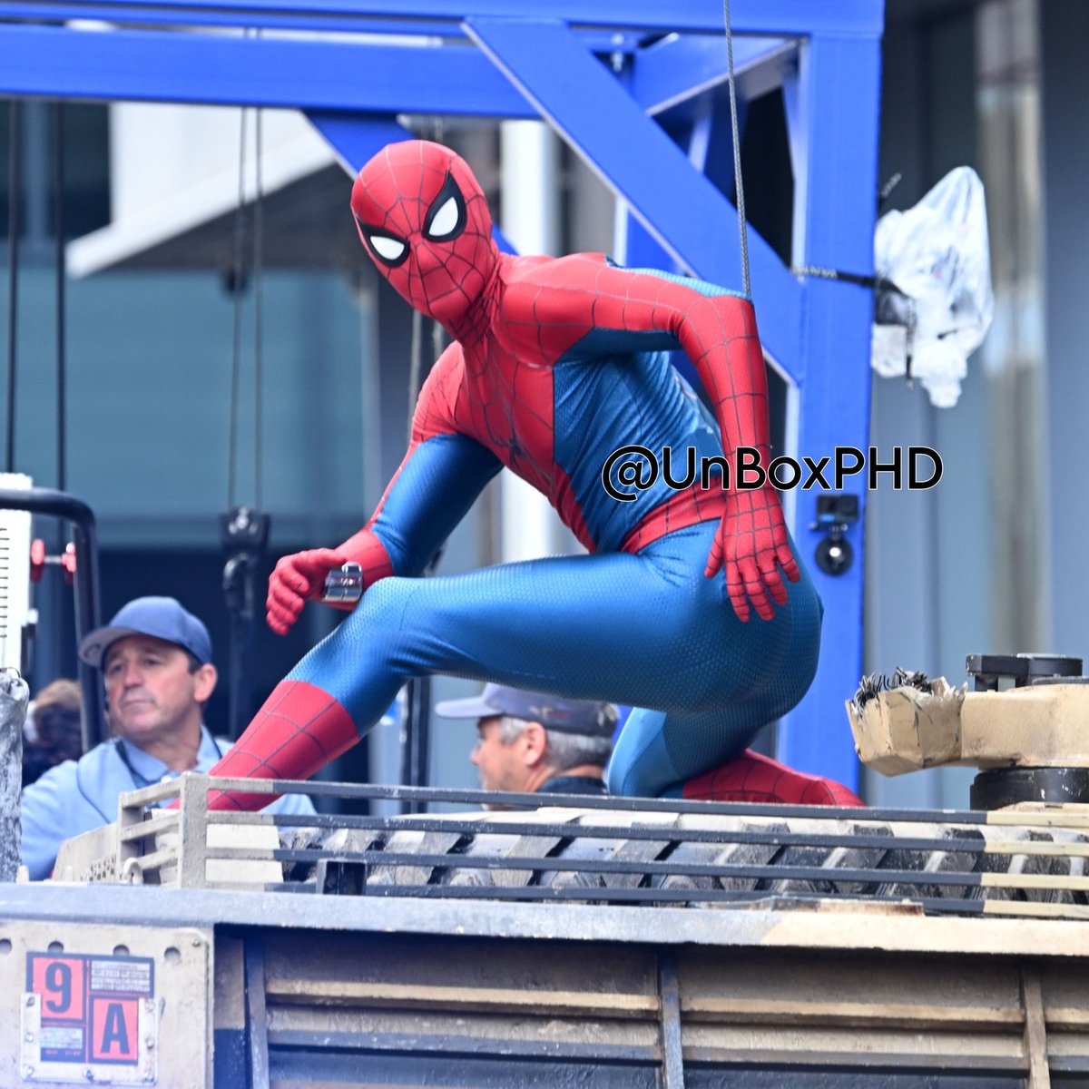 CultureCrave's tweet photo. Tom Holland masked up on the set of 'Spider-Man: Brand New Day' 🕸️
📷 @UnBoxPHD https://t.co/jnGZ0H37li