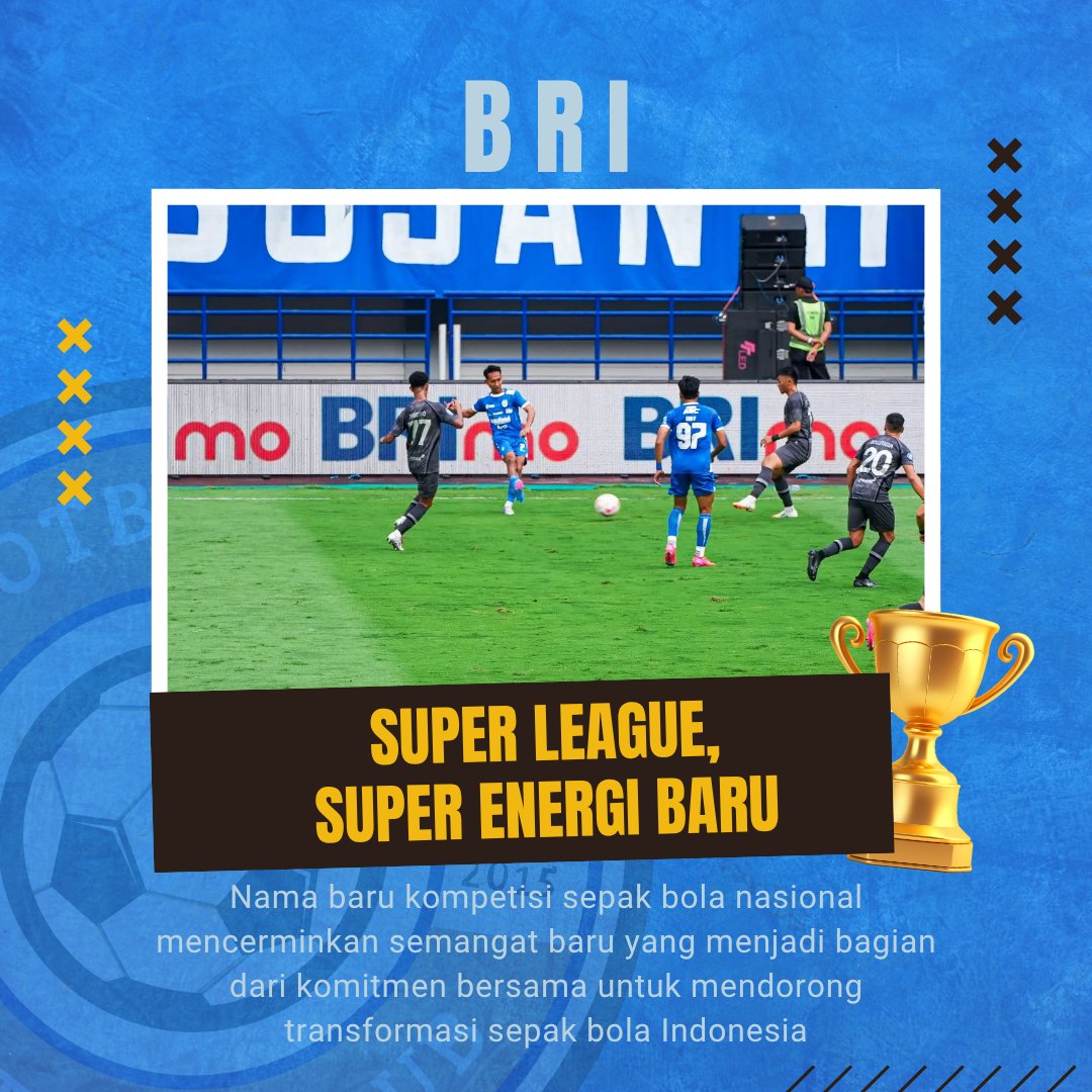 Loyalitas BRI terhadap Sepakbola Indonesia tak perlu diragukan.
Kembali menjadi title sponsor #BRISuperLeague2025, semangatnya makin membara demi kemajuan kompetisi dalam negeri.