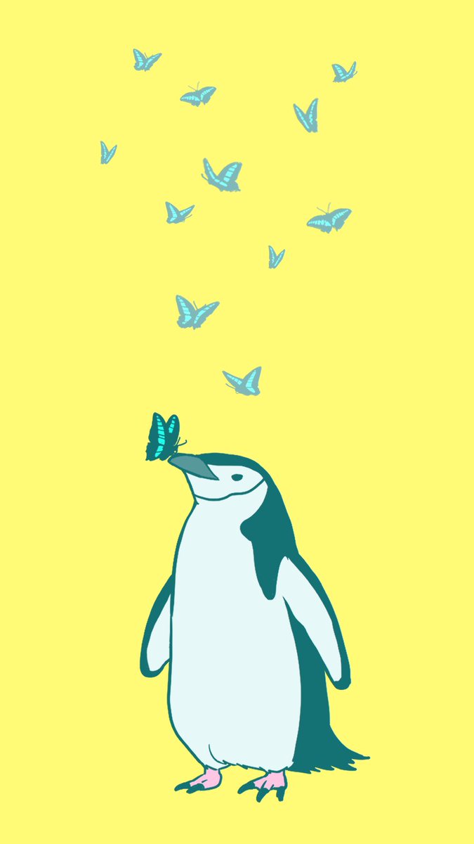 pen_Pentury's tweet photo. ヒゲペンギンとアオスジアゲハ🦋
#ペンギン #イラスト https://t.co/JaNoX1pdSz