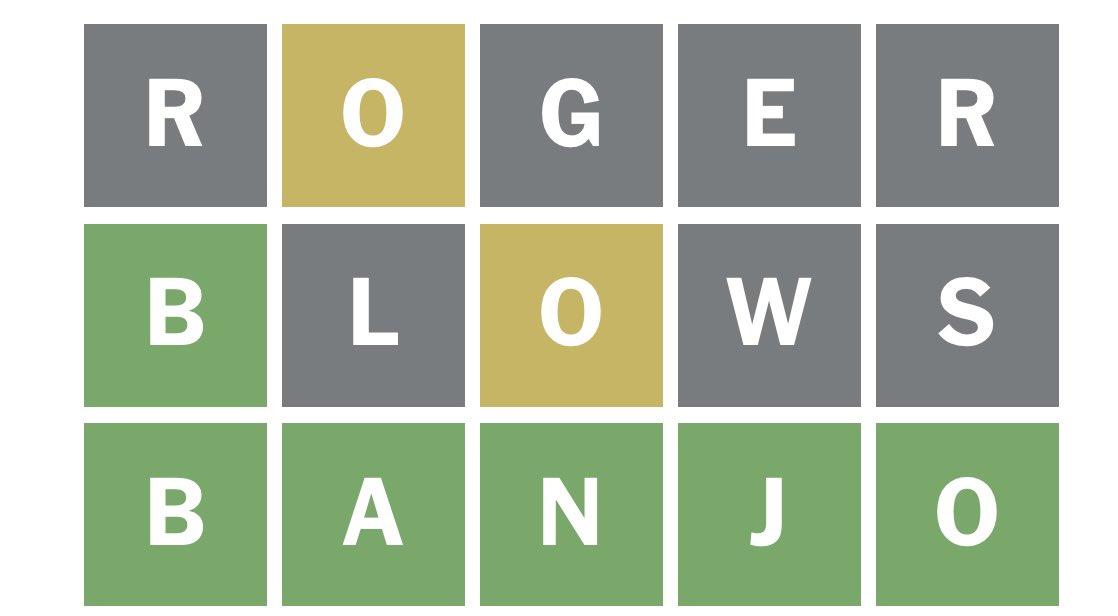 Got wordle in three a few days ago and inadvertently came up with a forgotten pop band from the 80s…