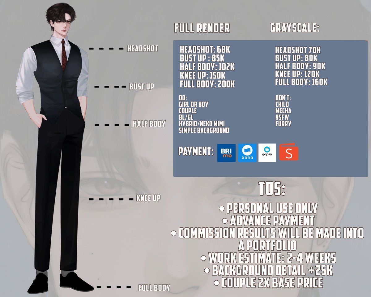 L1inx_18's tweet photo. ✦ OPEN COMMISSION ✦
✯⁠ RT, likes &amp; shares are highly appreciated ✯⁠

Hello, spesial Agustus ini, aku ada diskon 15%, harga yang tertera adalah harga diskon! 
Slot only 3!

Carrd: https://t.co/B6FKFaLCOn

#artcommission #artidn #zonakarya https://t.co/cFZDjyNwRt