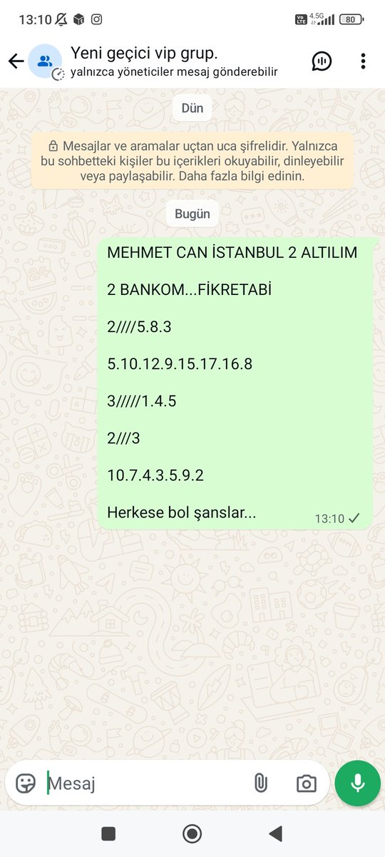 Herkese bol şanslar....tay kosusunda riske girdim büyük favoriler var yıkmak lazım kazanır diyenler 1 ayak yıkıp büyük favorileri tek atabilir