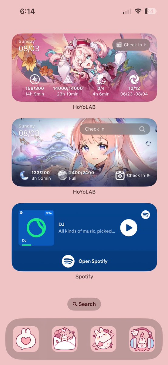 my hoyolab widgets put my pink healer queens together oh my god 😭😭😭🩷🩷🩷
it’s randomized so IM SO HAPPY RN