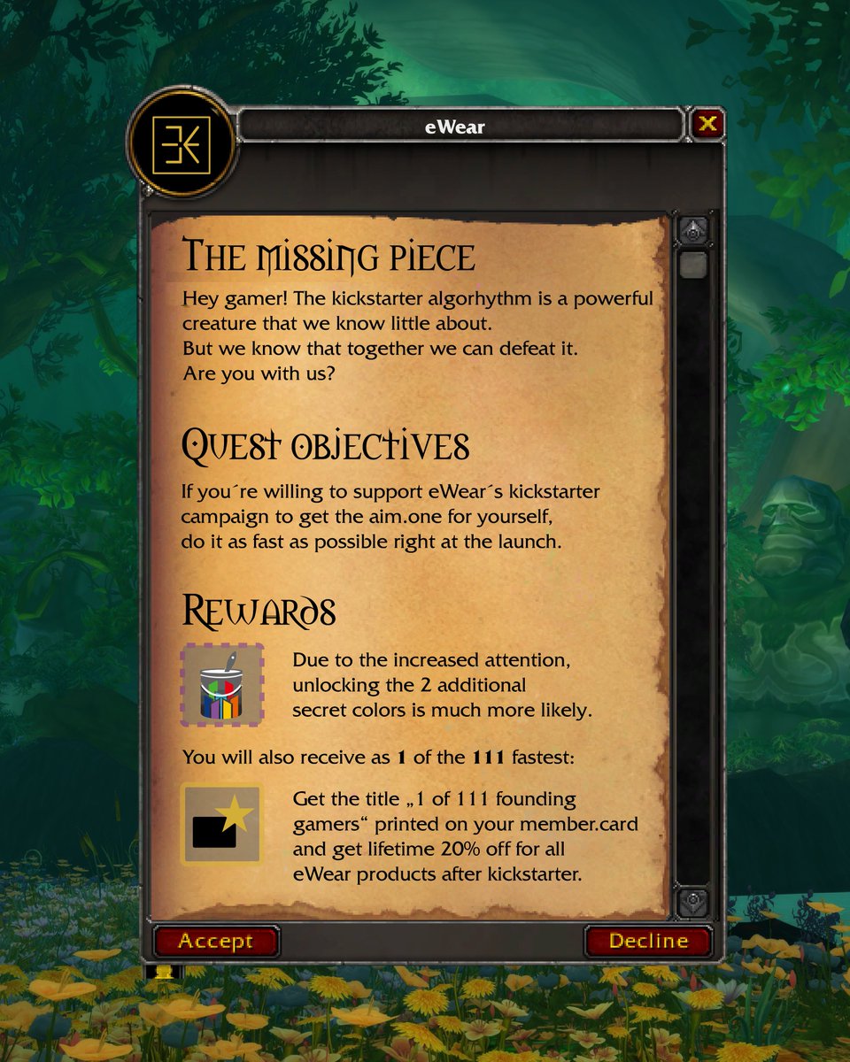 For our <a href="/Kickstarter/">Kickstarter</a> launch in 2 days, a legendary quests challenges us all!👾
❓The Quest:
Conquering the powerfull algorhythm creature by stepping up FAST AND BIG!
Are you in?

Secure our -35% Launch discount + free nickname print now - only 2 days left
get.ewear-company.com/checkout