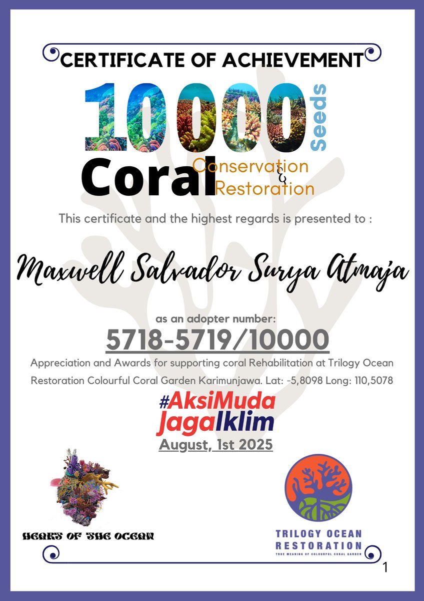 graynotconan's tweet photo. #Chapter22Maxwell belum selesai, perjalanan masih panjang. mari warnai tiap langkah maxwellerz dengan hal-hal yang bermanfaat. this baby corals were planted as birthday gifts and a tribute to all the wonders Maxwell has brought to this world ๐๐ชธ
#Maxwellerz1stJourney #timsekop https://t.co/rLSI1SJmml
