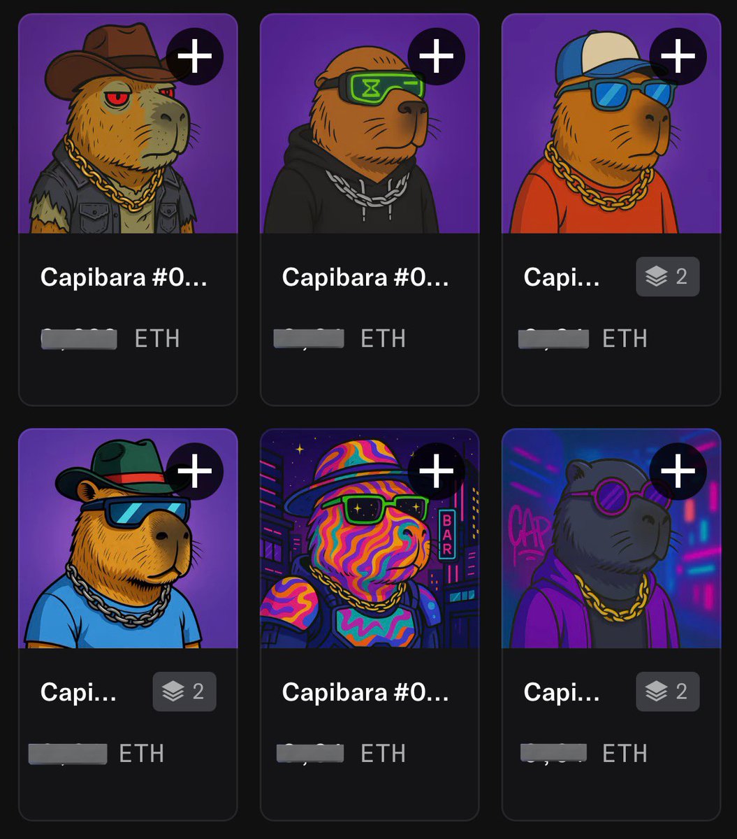 TheCapiCreator's tweet photo. Cowboy, hoodie, psicodélico y más. ¿Cuál se muda a tu wallet? 🚀 Mint abierto en OpenSea 👇
https://t.co/SFzATTjM5U
#CapyGang #NFTdrop #Web3 #NFTsales #NFTCommunity #LatAmNFTs https://t.co/2pqcuJ0jw4