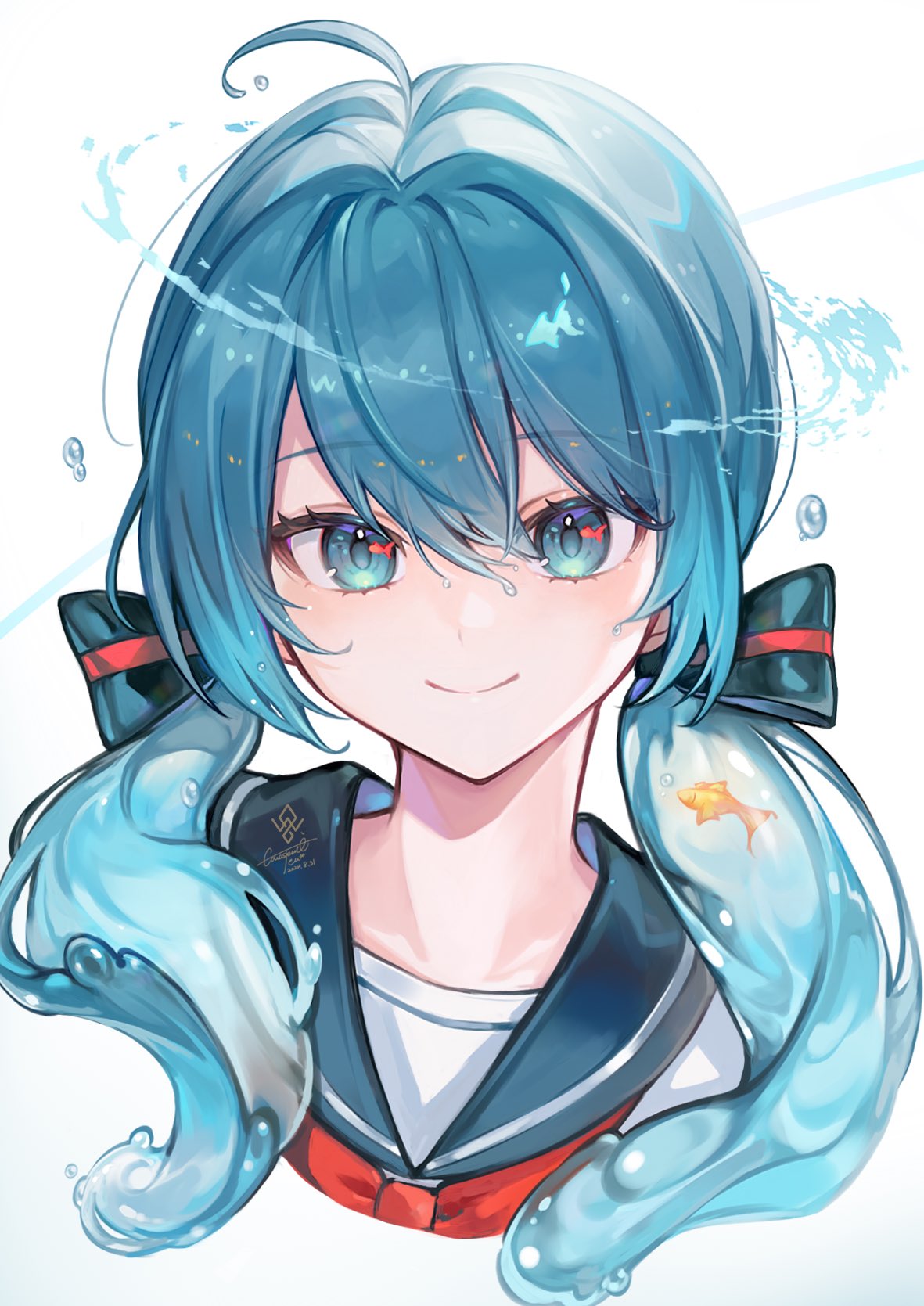 ◆翠の水に還る◆手描きイラスト ◇翠の水に還る◇手描きイラスト