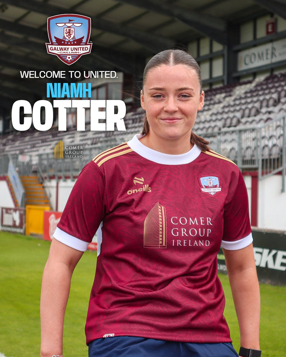 GalwayUnitedFC's tweet photo. Galway United are excited to share the signing of 19-year-old defender Niamh Cotter ✍️

Read more about the former Cork City star here 👉 https://t.co/GoWUrDESti

#ItsATribalThing | #GUFC2025 | #UnitedAsOne https://t.co/4dyshx5CJc