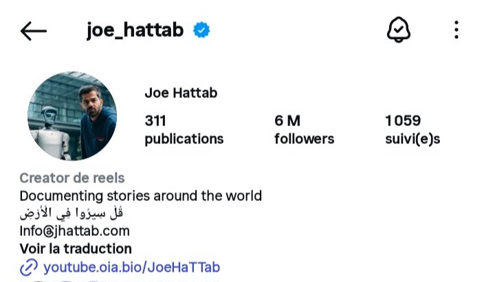 AlfonLafon's tweet photo. @joe_hattab l'un des documentaires📹📹 et voyageurs🛫✈️🛬🧳 les plus influences dans les réseaux sociaux @AlfonLafon https://t.co/WBU9LWK0LW