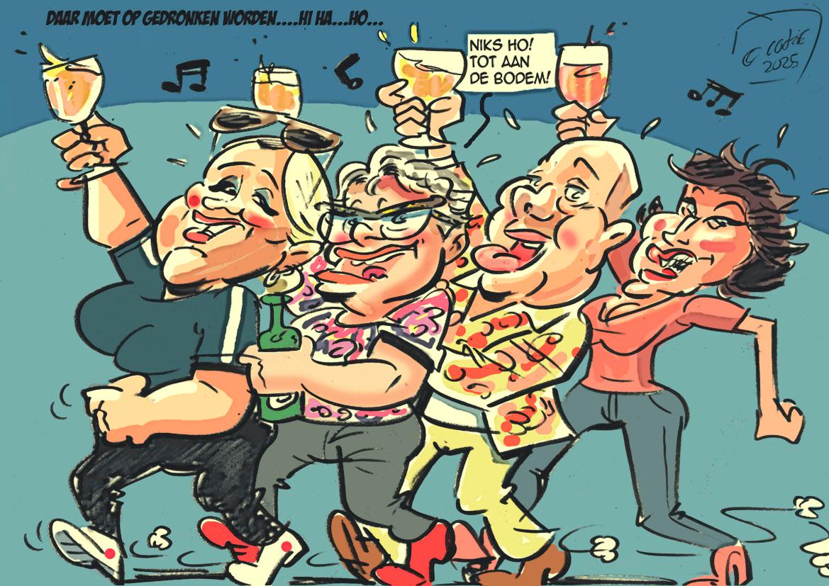 cartoon, .. drinkgedrag B&amp;B kandidaten moet tot aan de bodem worden uitgezocht!...

#benbvolliefde  #rtl #karikatuur #cartoon