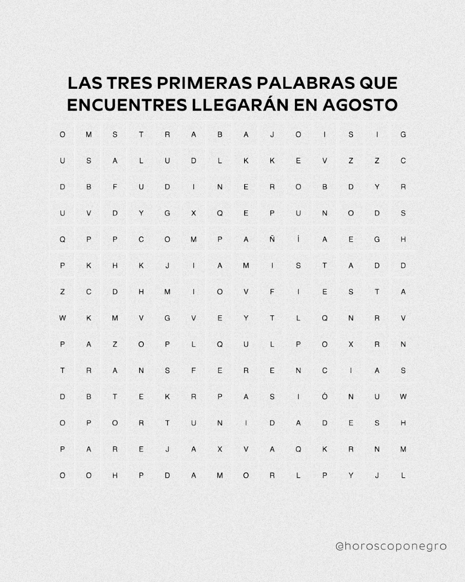 horoscoponegro's tweet photo. Las tres primeras palabras que encuentres es lo que llegará en agosto 🔮 https://t.co/fuB7yUhEGY