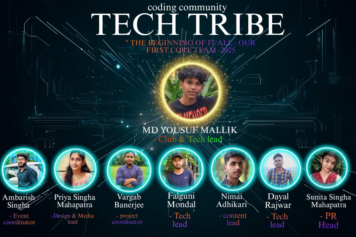 TechTribeIcvp's tweet photo. First core team = signing off 🫡
TechTribe started as just an idea… now it’s a whole movement 🔥

shoutout to the OGs who made it real 💻 https://t.co/hcG8DfYsXN