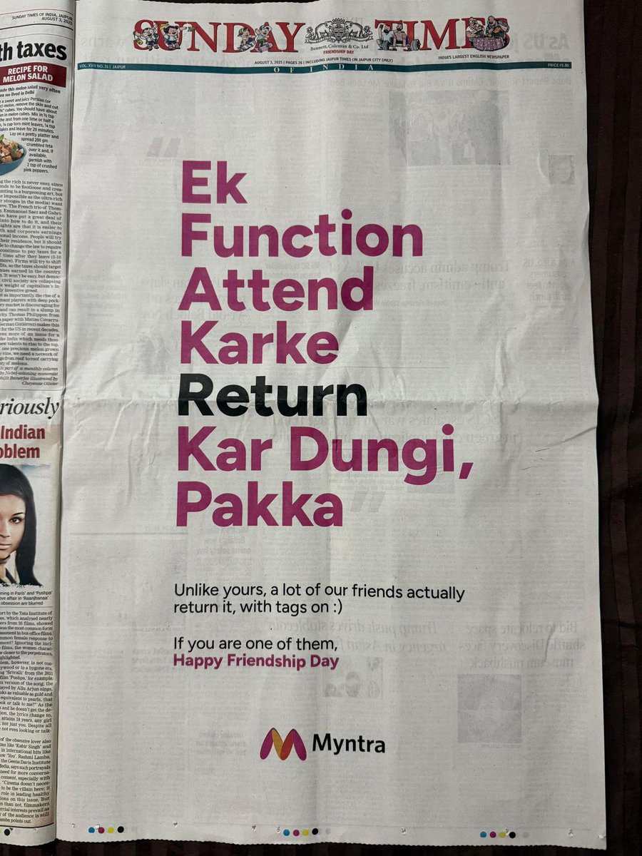GaurangBhardwa1's tweet photo. People who 'borrow' clothes via returns finally getting addressed #myntra https://t.co/uQ2Z2pO4ln