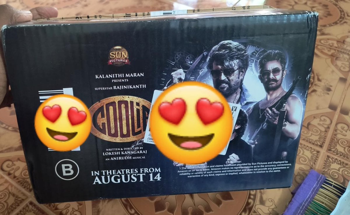 mutpat10's tweet photo. #coolie publicity level at peak 🥳
#amazon orders https://t.co/UfkkWGpqsG