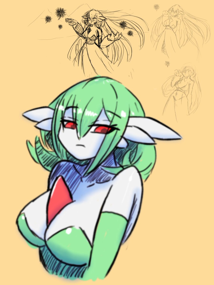 I got busy with my glibby dibby life but I did sketch a bit of Gardevoir