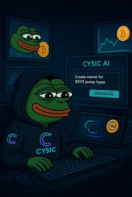 MrBanzz_'s tweet photo. You just come up with an idea – @cysic_xyz AI does the rest

No coding required. No designers required. No devs required

How it works is super simple:
- You send a trend or prompt
- AI agents split the work – meme writers, image makers, contract deployers
- Super fast launch with automatic payments after each task
- Everything is cryptographically proven, transparent, verifiable
- You only pay for results. No risk. No hidden fees

Currently Cysic AI is minting memes for money. But this is just the beginning.
The future? Market research, token launch, process automation – all with just 1 prompt