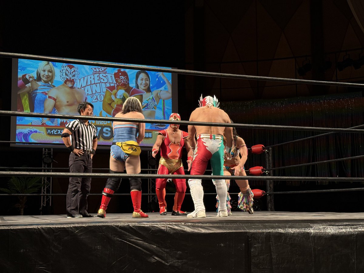 7_angel_summers's tweet photo. 250803 #VKF アゼリア
⑥みぃちゃん&ツバサvs香萌ちゃん&デメキン
#wn2025
#rd_pw
#osk_pw
#oki_pw
みぃちゃんは百日咳5日目だそう(ウエストバッグはコスの1部) https://t.co/BHSef02wtv
