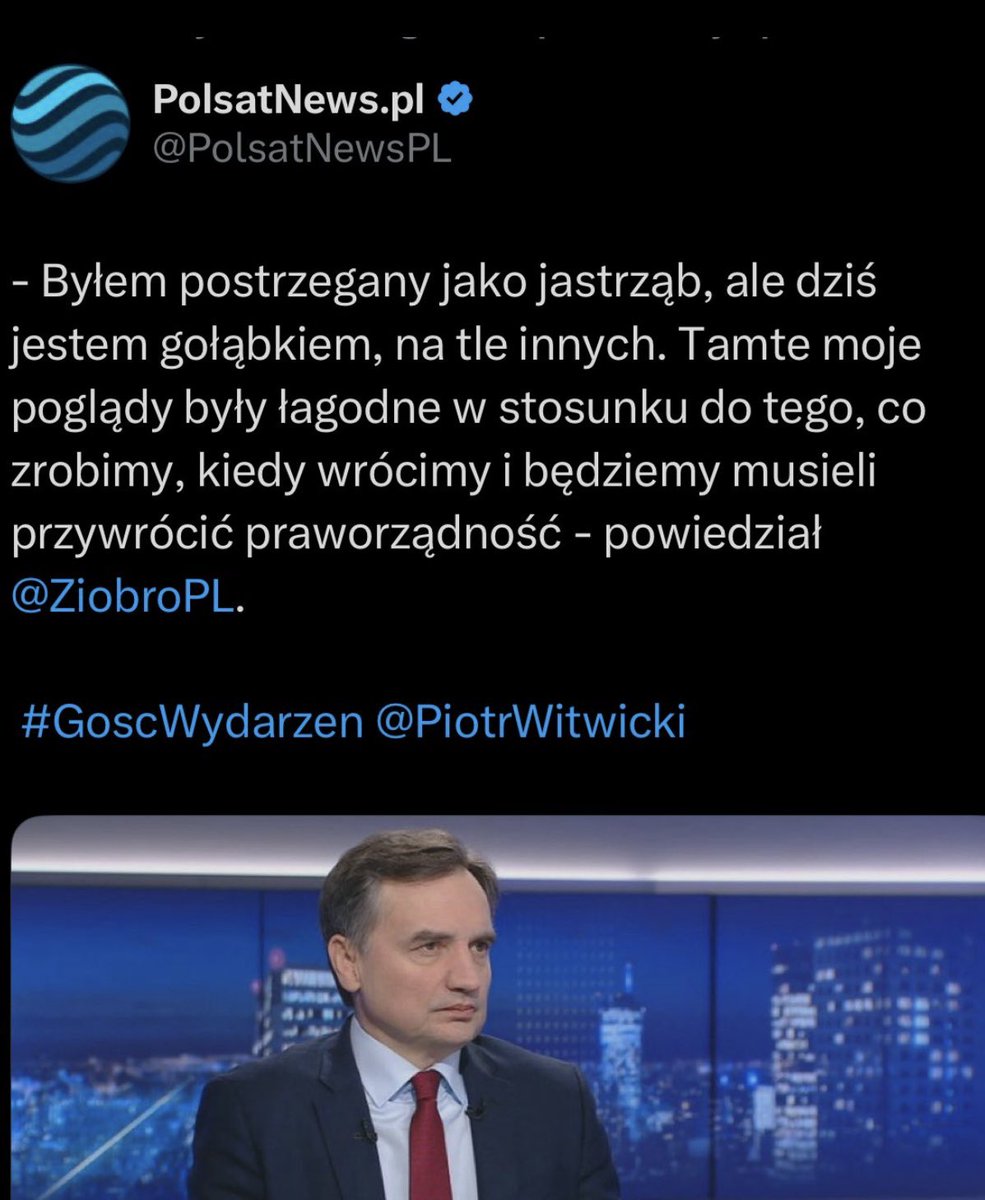 Lęk‼️
To chce osiągać Ziobro u prokuratorów i sędziów, jak sam mówi„kiedy wrócimy”⤵️
W dużej części to się jemu udaje się. Słychać od części prokuratorów i sędziów „wy nam nic nie zrobicie, ale jak wróci Ziobro to będzie bardziej mściwy niż był wcześniej”.
Sam to zapowiada🤯