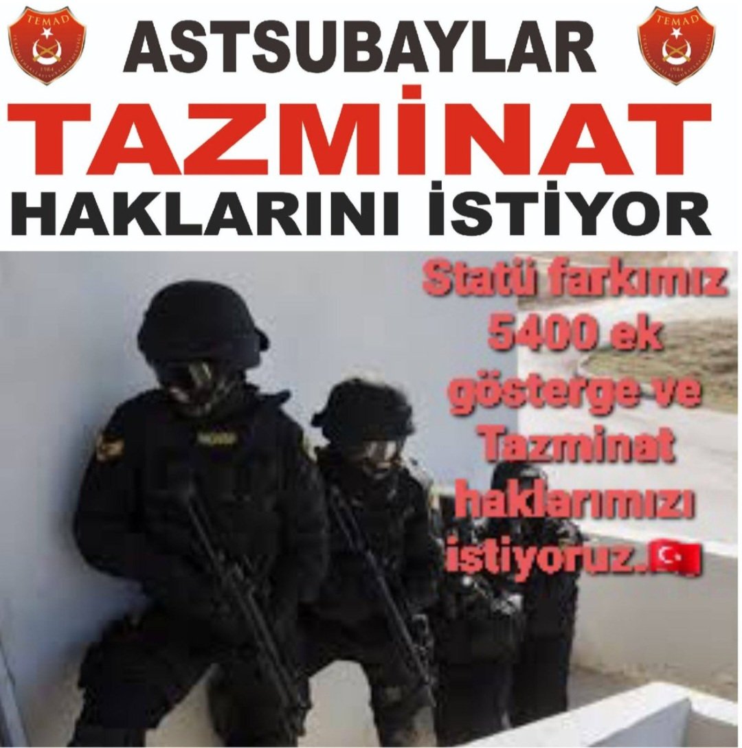 Emin Birlik (@eminbirlik41) on Twitter photo El insaf.
Haklarını istemek ve dile getirmekten vazgeçmeyecekler.
Sadece adalet ile haklarını istiyorlar.
ÇOK mu?
#temad 
#temadmeydanlarainiyor 
#UnutulanAstsubaylar 
#BüyükAstsubayPlatformu El insaf.
Haklarını istemek ve dile getirmekten vazgeçmeyecekler.
Sadece adalet ile haklarını istiyorlar.
ÇOK mu?
#temad 
#temadmeydanlarainiyor 
#UnutulanAstsubaylar 
#BüyükAstsubayPlatformu